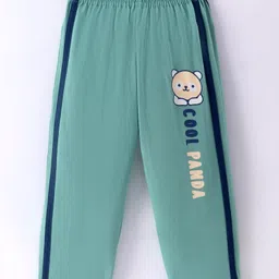 Tango Single Jersey Knit Full Length Track Pant with Panda Print - Sea Green-picture-27