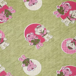 KLOTTHE Green & Pink Printed 400 TC Cotton Fitted King Bedsheet Set 2.5 m x 2.25 m image 5