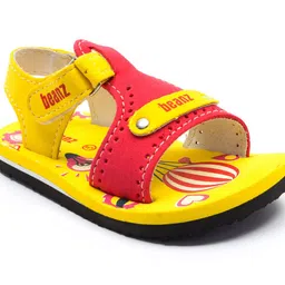Beanz Unisex Supples Velcro Sandals - Red Yellow image 3