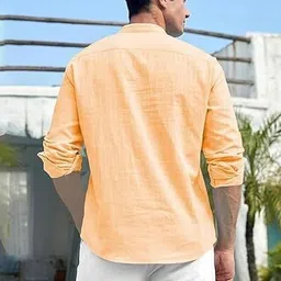 Edin Men Cotton Solid Kurtas image 3