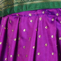 Bhartiya Paridhan Half Sleeves Choli & Lehenga Set Printed- Purple image 4