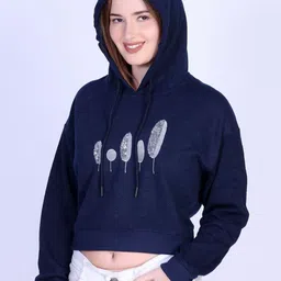 Numalo Women Printed Hooded Sweatshirt image 5