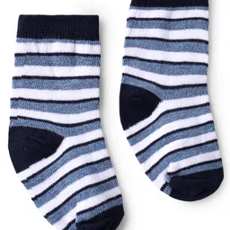 Cute Walk by Babyhug Knit Ankle Length Anti Bacterial Socks with Star Stripe & Astronaut Design Pack of 3 - Multicolor image 5