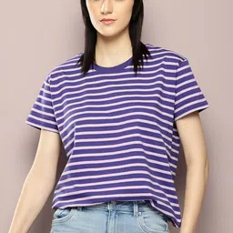 Dillinger Women Yarn Dyed Boxy T Shirt-image-60