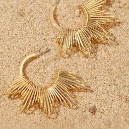 SALTY Lucrative Contemporary Half Hoop Earrings image 2