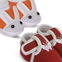 NESKA MODA Kids Set of 2 Cotton Booties image 5