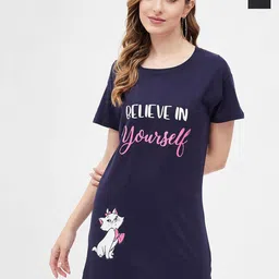 Christy World Pack Of 2 Printed Long Lounge T-Shirts-picture-12