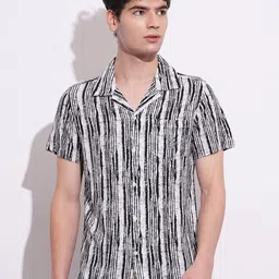 Being Human Men Classic Slim Fit Opaque Printed Casual Shirt-image-74
