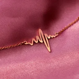 Archies Rose Gold-Plated Beats Of Heart Link Bracelet-picture-20