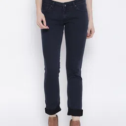 Pepe Jeans Women Navy Frisky Slim Fit Low-Rise Clean Look Stretchable Jeans-picture-32