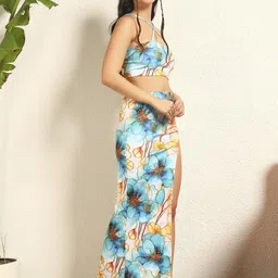 TANDUL Women Printed Top With Skirt image 3