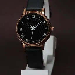 VIRAKTI Unisex Leather Bracelet Style Straps Analogue Watch M.F-06-BLACK-picture-11