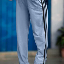 Maniac Men ColorBlocked Side Tap Cotton Baggy-Fit Track Pants image 4