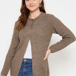 CREATIVE LINE Women Long Sleeves Woollen Longline Cardigan-picture-41