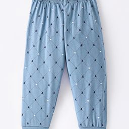 Ollypop Sinker Full Length Lounge Pant with Hearts Print - Blue-picture-23