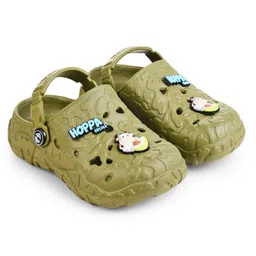 HOPPA SWEDEN Perforated Clogs With Baby Cow Charms - Mehandi Green-picture-34