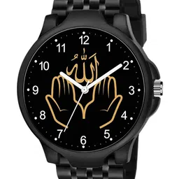 CSAMON Men Dial & Bracelet Style Straps Analogue Watch 3KANBLK Islamic NUM03 805BLK-image-45