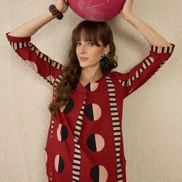 Indo Era Women Printed Regular Pure Cotton Kurta with Trousers image 2