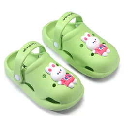Babyoye Clogs with Back Strap Closure - Green image 2