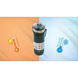 Rushabh Novelty Insulated , BPA Free, leakproof, hot and cold, bottle for school, college, office and travelling Water Bottle - 8767B-Green -710ml image 2