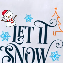 BLUSHES Christmas Theme 100% Cotton Half Sleeves Let It Snow Text Printed Onesie - White image 4