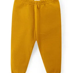 Babyhug Knit Full Sleeves Sweater Set with Aztec Design - Mustard image 4