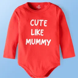 Doodle Poodle Interlock Knit Full Sleeves Dino Print Onesie Pack of 3 - Red & White image 4