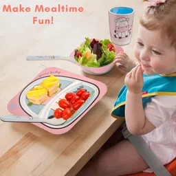 Tony Stark Bamboo Baby Feeding Set - 5-Piece Tableware for Toddlers, Kids & Babies Includes Plate, Bowl, Cup, Spoon, Fork - BPA-Free, Eco-Friendly |Organic & Natural (Calf) image 5