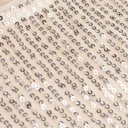 Hola Bonita Knit Full Sleeves Party Dress with Sequin & Belt- Golden image 5