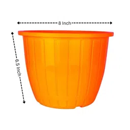go hooked 8 Inch Duro Pot for Plants with Saucer Tray image 2