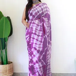 Anouk Rustic Tie and Dye Poly Georgette Saree image 5