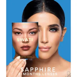 Swati Cosmetics Coloured Contact Lenses - Sapphire (6 Months, Power -6.00) image 5