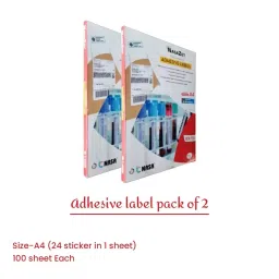 NASAZET Multipurpose Adhesive Label A4 100 Sheets (24 Sticker in 1 Sheet) (Pack of 2) image 5