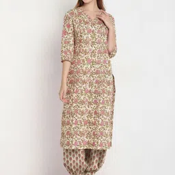 SALWAR STUDIO Floral Printed Pure Cotton Unstitched Dress Material-picture-17