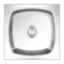 Nirali BG Kitchen Sink Popular Series Big 485x485 mm (19x19 inch) Satin Finish Stainless Steel, Square Plain-picture-23