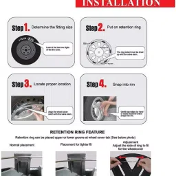 Auto Pearl R13 Press Type With Retention Ring PTAC1128 Wheel Cover for Maruti Versa 38.1 cm image 4