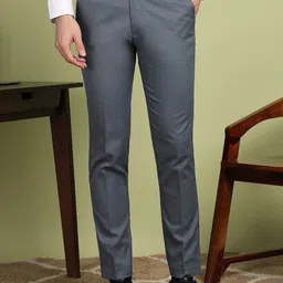 FUBAR Men Solid Slim Fit Formal Trousers-picture-29