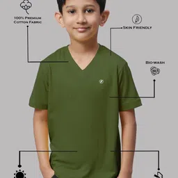 Friskers Boys Black 2 V-Neck Pockets T-shirt image 5