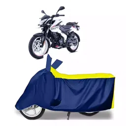 Auto Pearl Bike Cover for Bajaj Pulsar RS 200 (Yellow & Blue)-picture-34