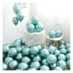 Bubble Trouble Sea Green Metallic Chrome Balloons With Shiny Surface For Birthdays - Pack of 50-picture-20