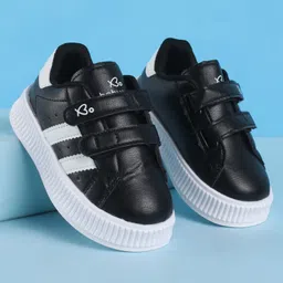Babyoye Casual Shoes with Velcro Closure & Tape Detailing - Black image 1