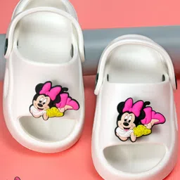 Yellow Bee Mickey & Friends Featuring Solid With Sling Back Clogs With Minnie Mouse Charms - White-picture-35