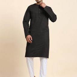 Moda Rapido Round Neck Pure Cotton Straight Kurta With Trousers-picture-42