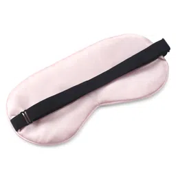 fab n funky Solid Coloured Satin Eye Mask With Adjustable Strap - Pink image 4
