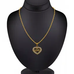 Utkarsh Gold-Plated Heart Shaped Pendants with Chains image 3