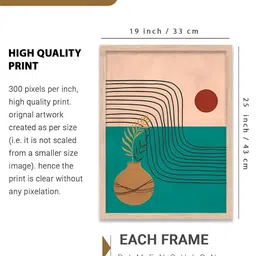 Kotart Brown & Green 2 Pieces Modern Wooden Wall Arts image 2