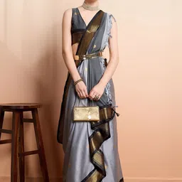 all about you Woven Design Art Silk Handloom Kanjeevaram Saree-picture-14