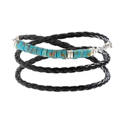 StyleCast x Revolte Men Turquoise Wraparound Bracelet-picture-20