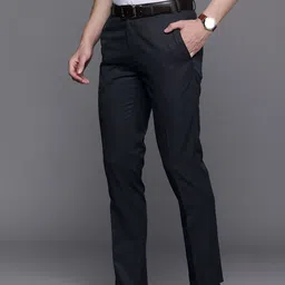 Raymond Men Textured Slim Fit Formal Trousers image 2