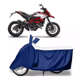 Auto Pearl Bike Cover for Ducati Hypermotard 939 (White & Blue)-picture-22